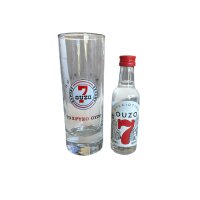 Ouzo 7 (50 ml) 40% + Original Glas